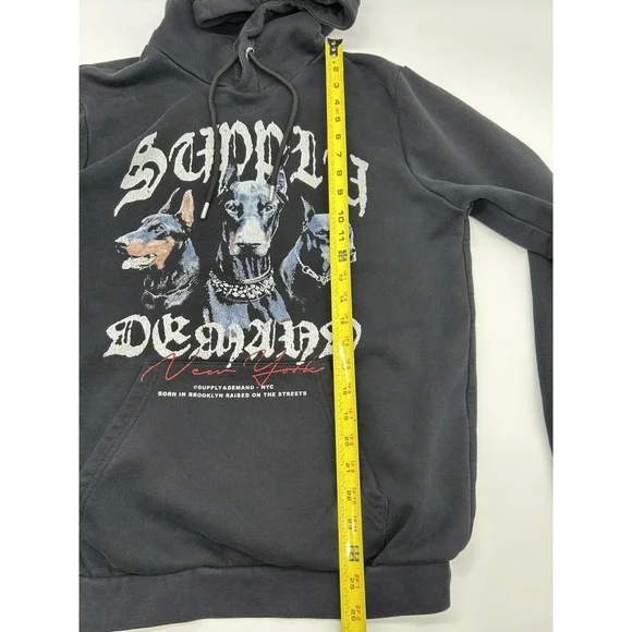 Supply & Demand Brooker Graphic Men's Hooded Sweatshirt Sz Med Black - Picture 6 of 7